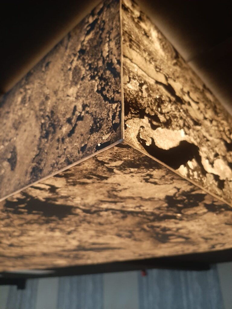 Steen verlichting close-up